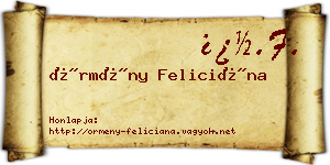 Örmény Feliciána névjegykártya